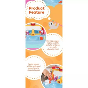 اسباب بازی روشویی سنسوردار Kidi Wash and Learn Sink Toy_اسباب بازی لوازم خانگی